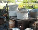 vintage galvanize wash tubs ,pots 