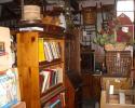 mid- century book shelves,wooden crates ,tables